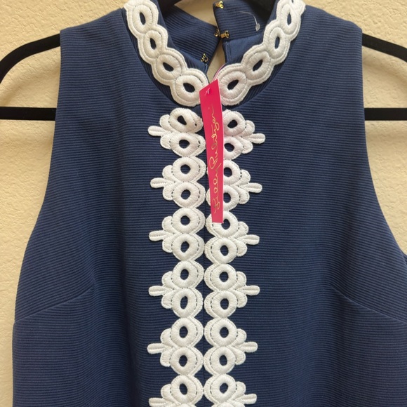 Lilly Pulitzer Navy Dress with Pink Accents - Picture 7 of 10